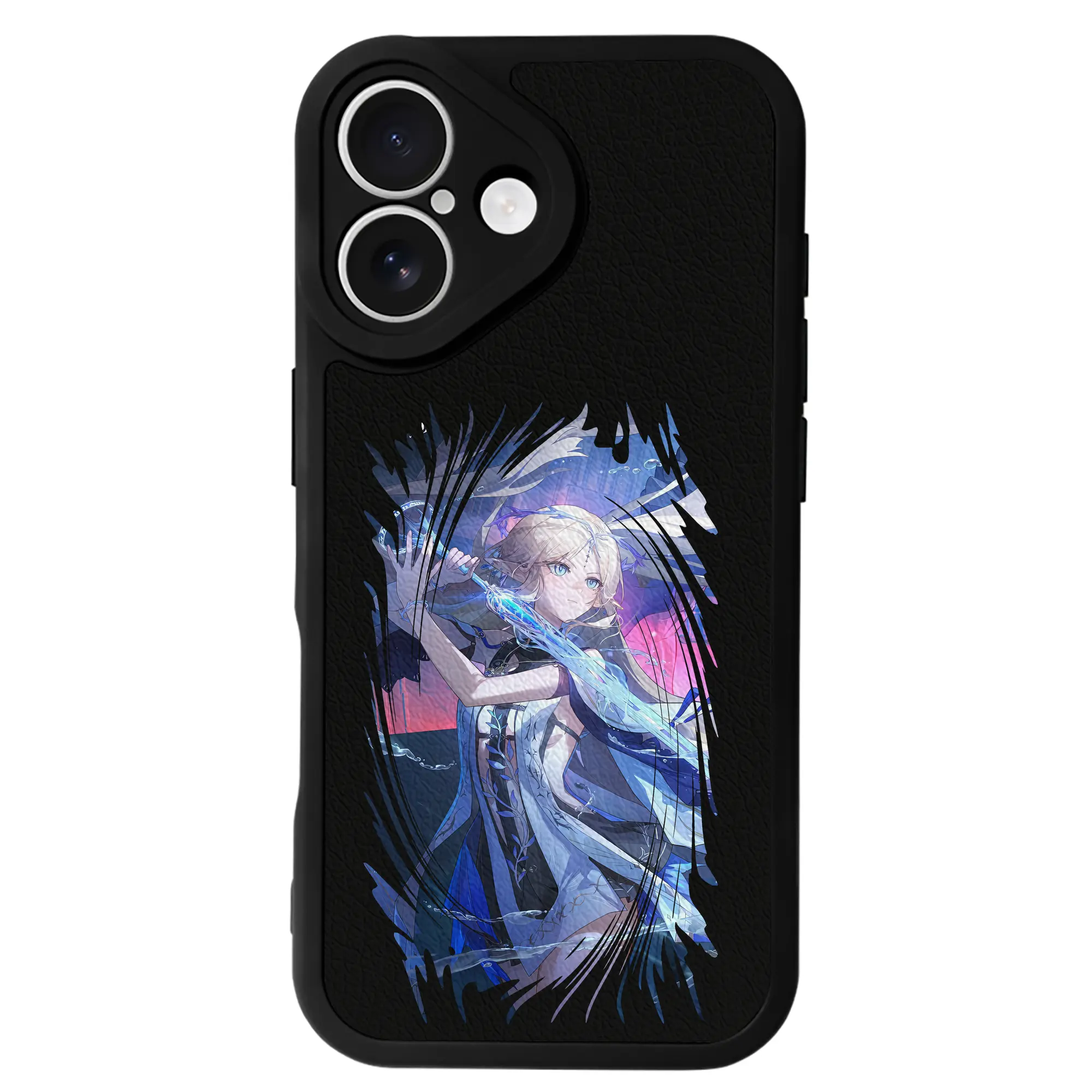 鳴潮 グッズ カルテジア - IPhone 16シリーズ対応 ・ シリコンスマホケース ・ レザー調 ・ 高精度フィット ・ 耐衝撃 ・ ワイヤレス充電対応 ・ 精密カット